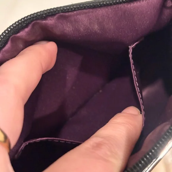 COACH 1941 Black Leather Pleated Medium Wristlet (Style F46484) - Picture 11 of 12